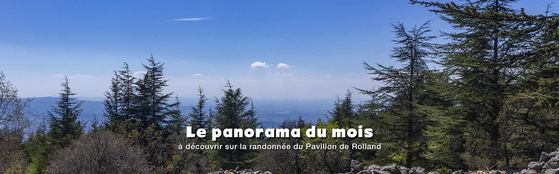 Panorama à découvrir sur la randonnée du Pavillon de Rolland au pied du versant Sud du mont Ventoux dans le Vaucluse