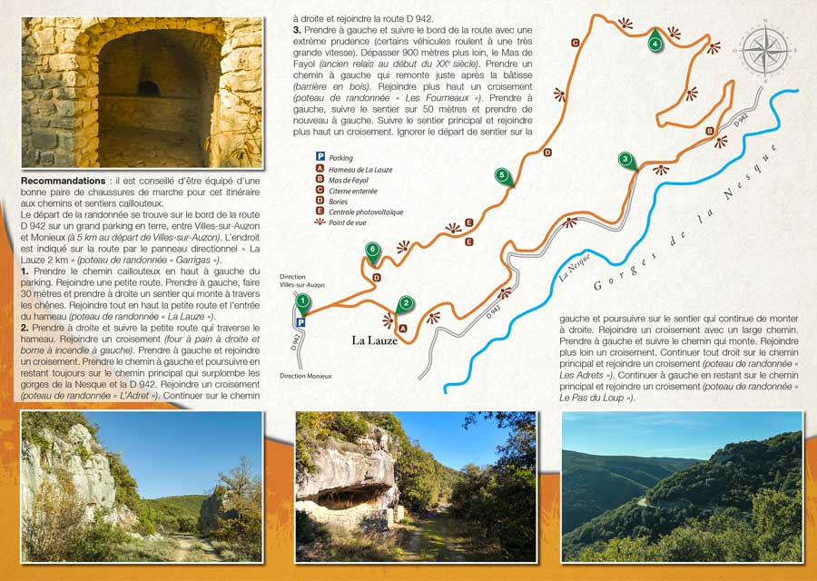 La randonnée pédestre de La Lauze, hameau de la commune de Blauvac dans le Vaucluse