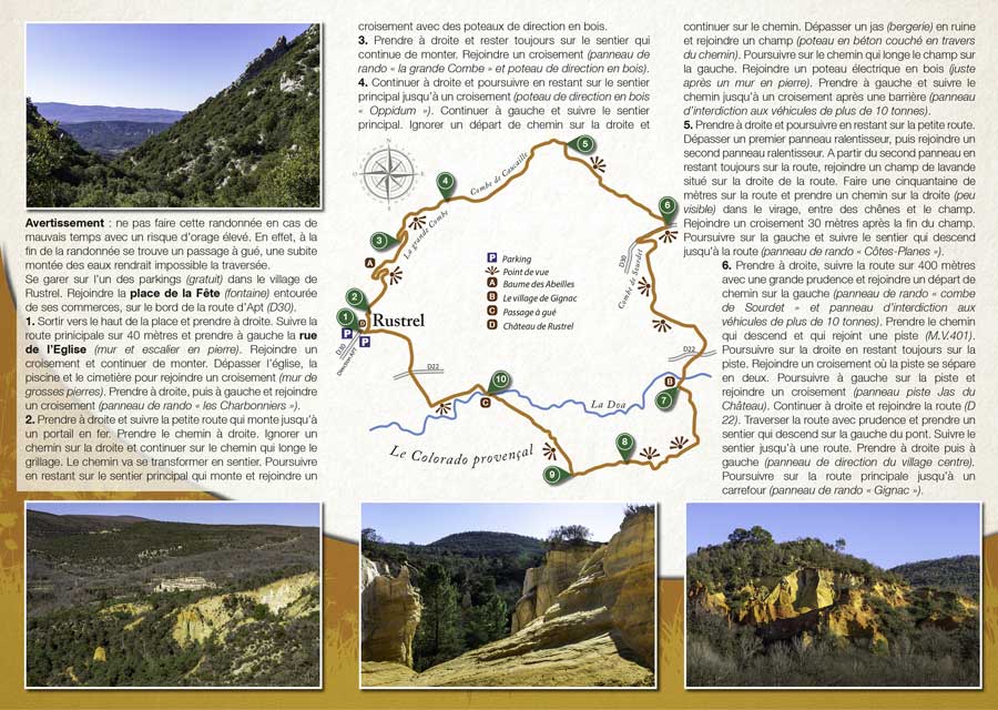Randonnée pédestre de Rustrel, Gignac et le Colorado provençal en Vaucluse