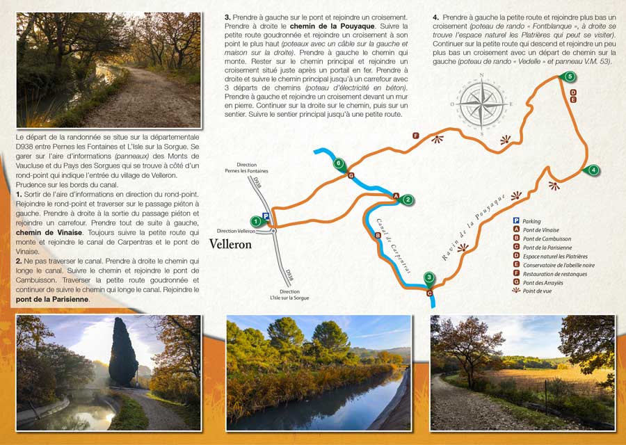 La randonnée pédestre de Velleron et le canal de Carpentras dans les Monts de Vaucluse